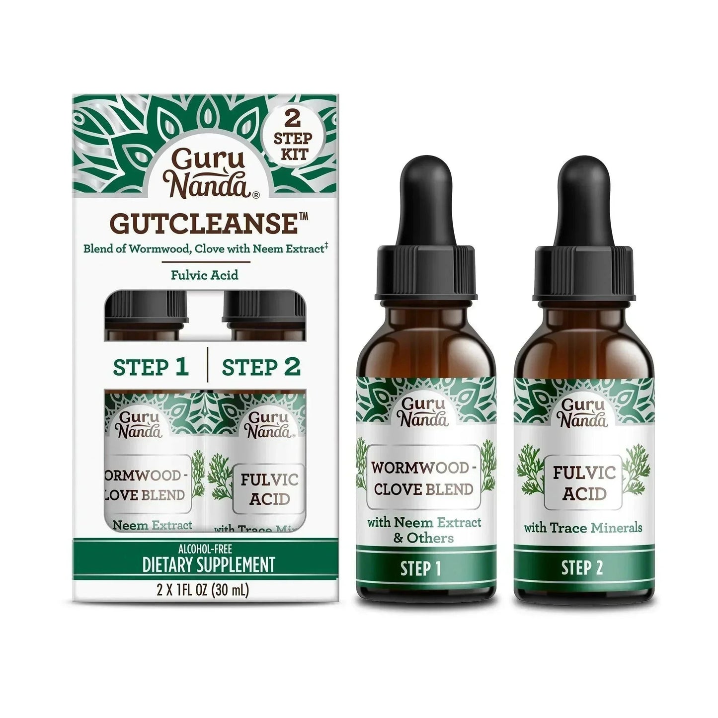 GutcleanseWithWormwood,Clove&FulvicAcid—2-StepSupplement