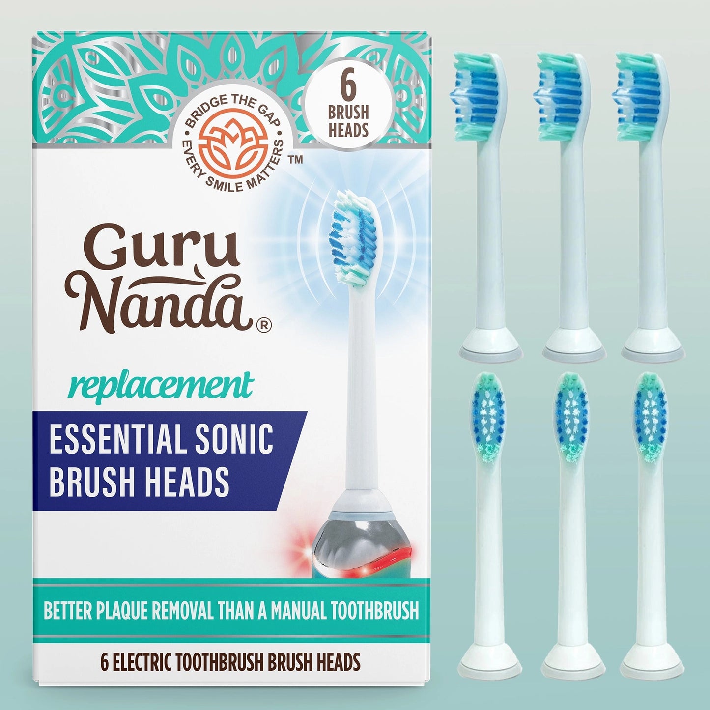 PressureSensorSonicReplacementBrushHeads–6Pack