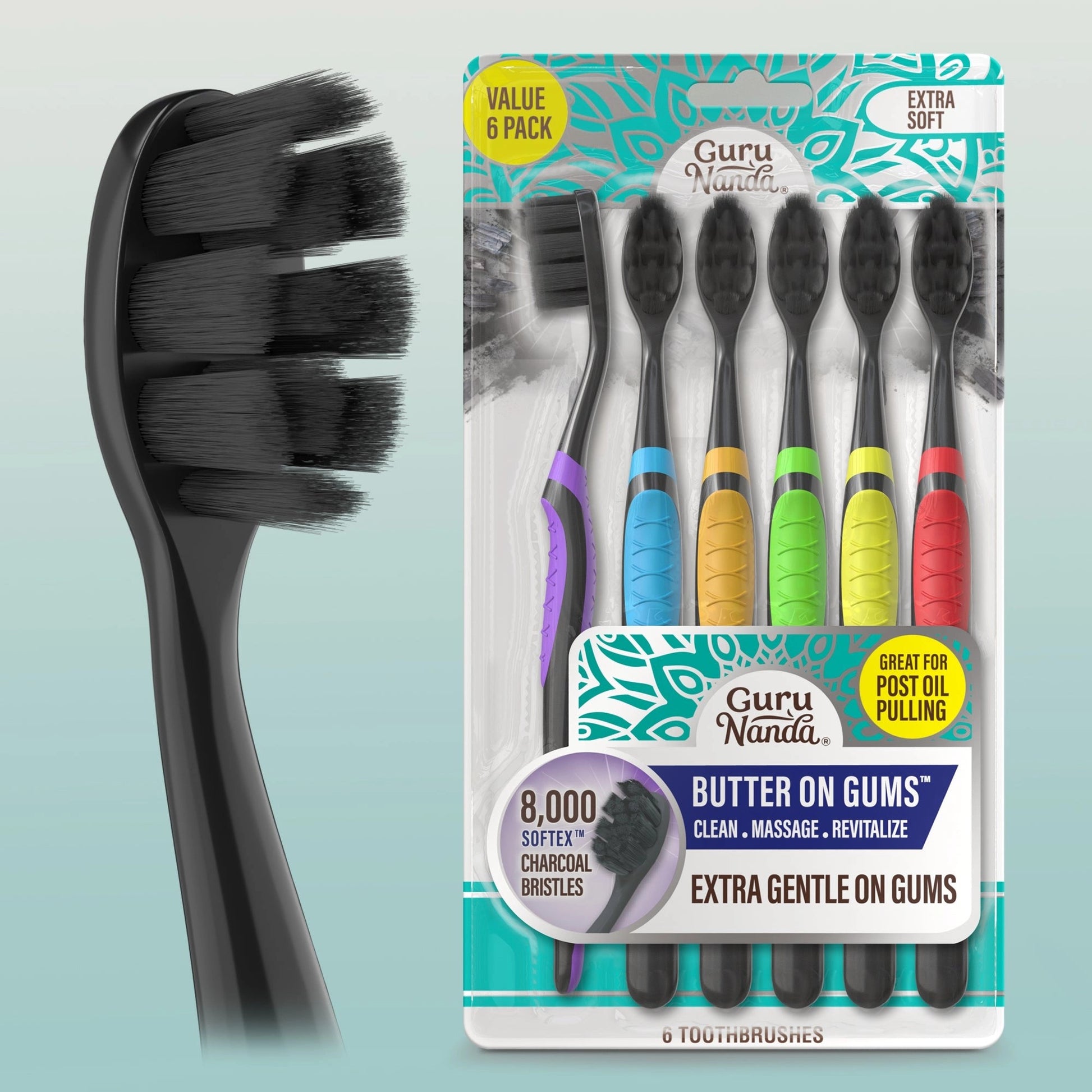ButterOnGumsCharcoalToothbrush–6Pack