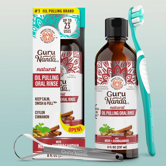 Cinnamon&CoconutOilPullingwithNeem&Ashwagandha–3floz