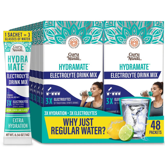 HydramateElectrolyteDrinkMix,LemonLime–48Count