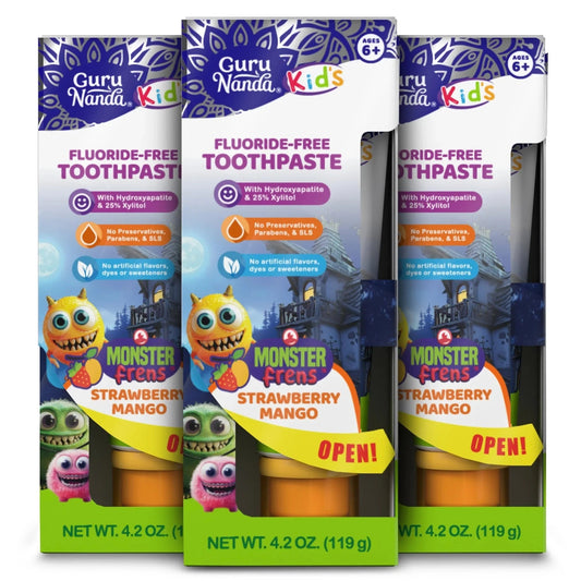 KidsToothpastewithXylitol&Hydroxyapatite,StrawberryMango–4.2oz–3Pack
