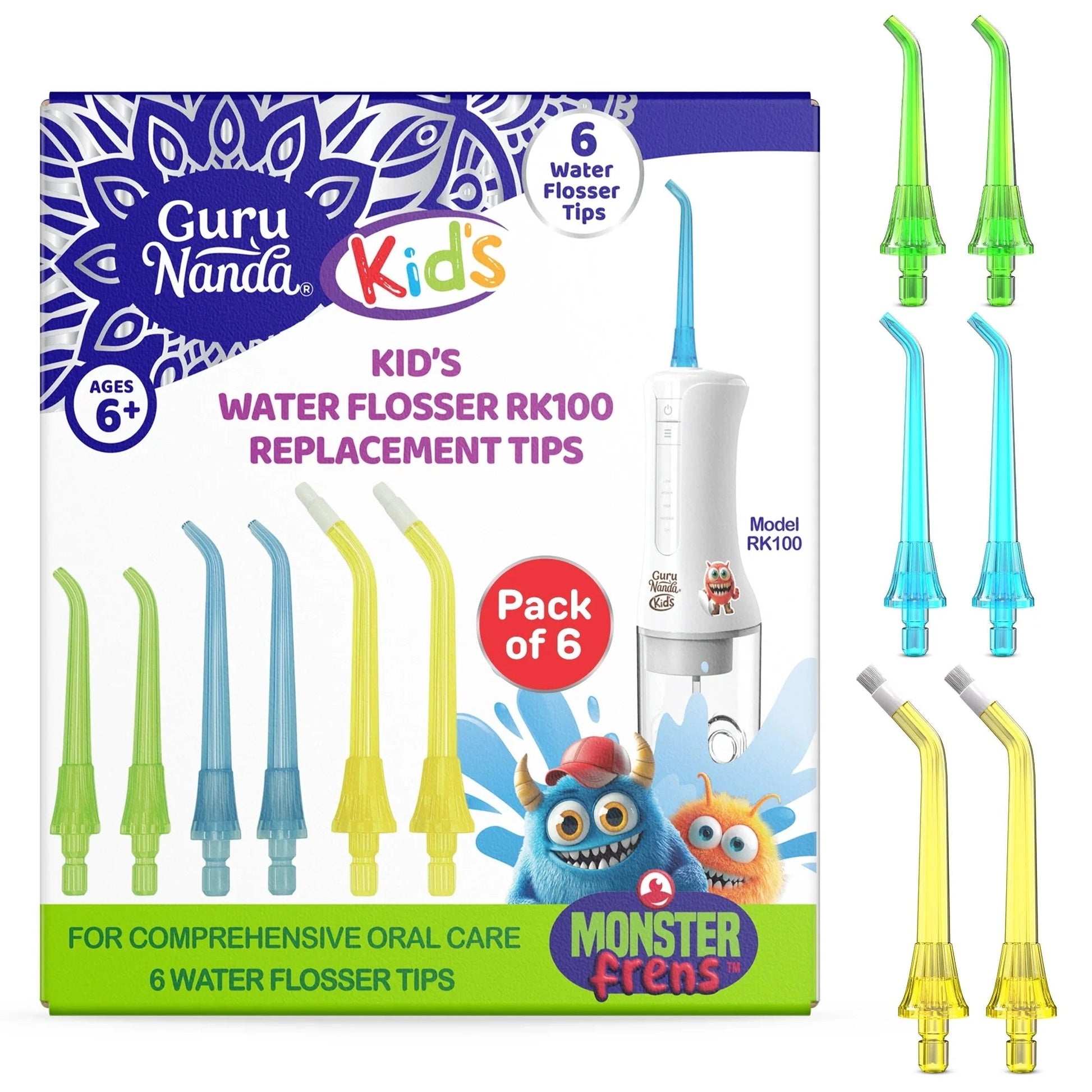 KidsWaterFlosserReplacementTips–6Pack