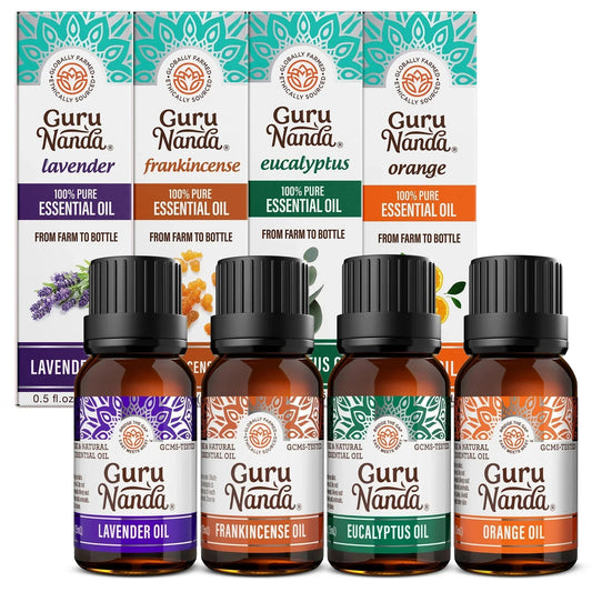 Lavender,Eucalyptus&OrangeEssentialOils–Setof4,15mlEach