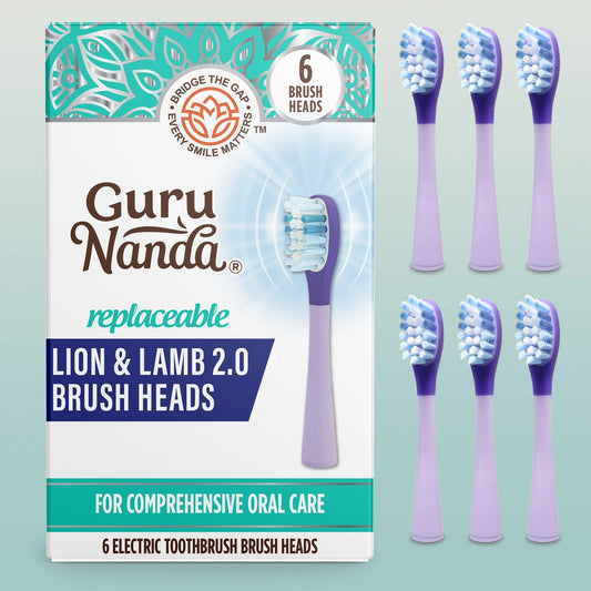 Lion&Lamb2.0ReplacementBrushHeads–6Pack–Lavender