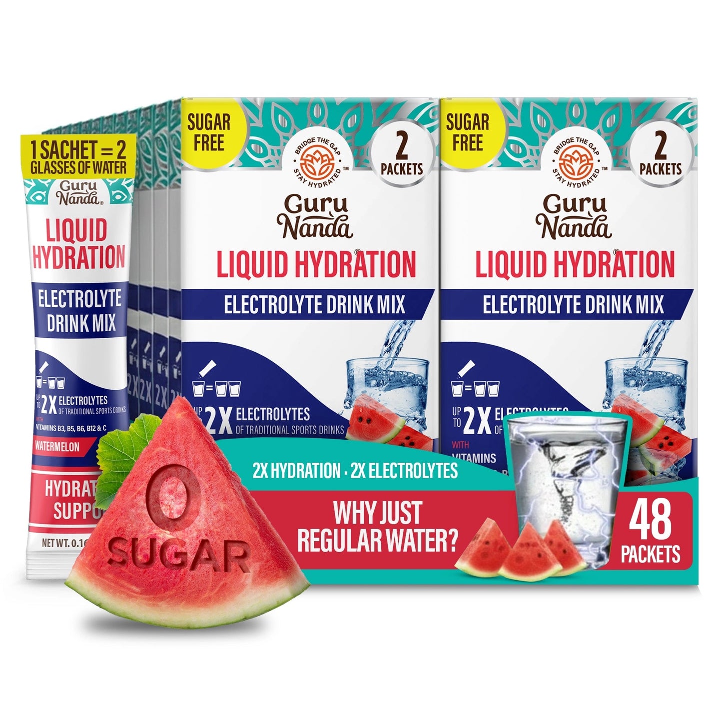 LiquidHydrationElectrolyteDrinkMix,Watermelon-48Count