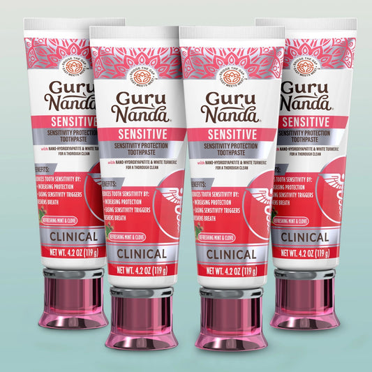 Nano-Hydroxyapatite&WhiteTurmericSensitiveToothpaste–4.2oz–4Pack