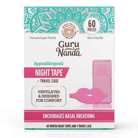 PinkLipShapedNightTapewithCase-60Count