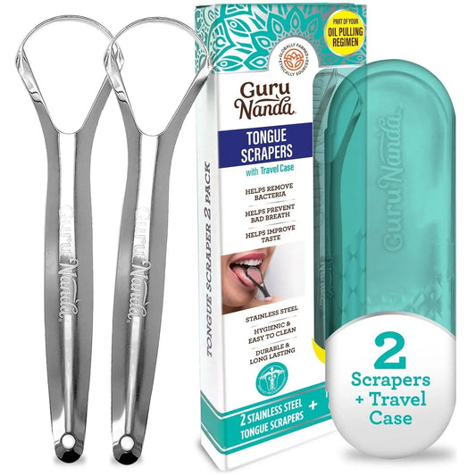SpoonShapedStainlessSteelTongueScraper–2Pack