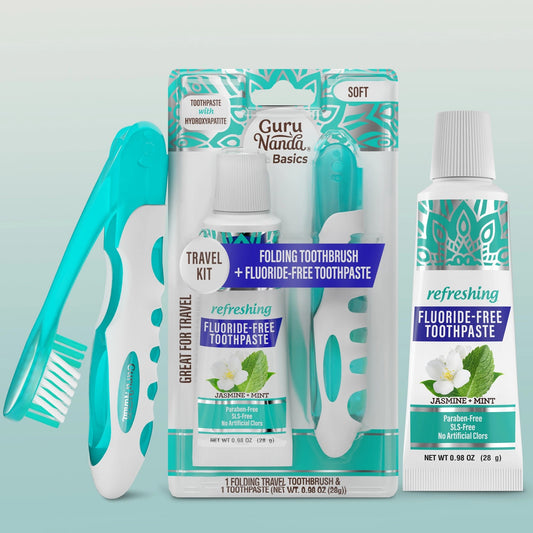 TravelKit–FoldingToothbrush&HydroxyapatiteToothpaste,JasmineMint–0.98oz