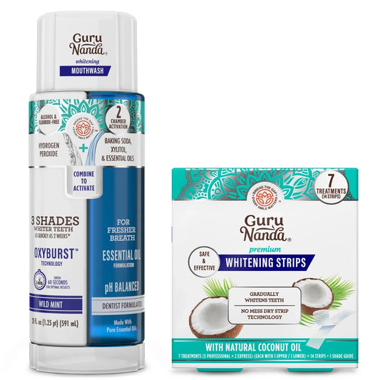 WhiteningWonder-WhiteningStrips7day+DualBarrelOxyburstMouthwash